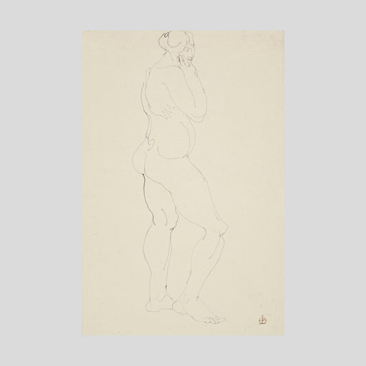 Henri Gaudier-Brzeska Standing female nude Print