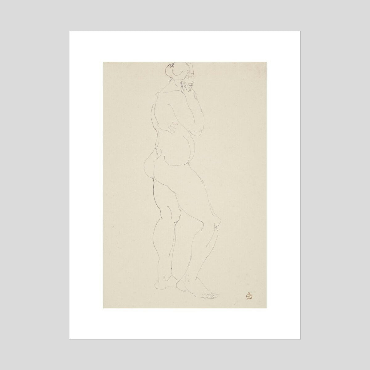 Henri Gaudier-Brzeska Standing female nude Print