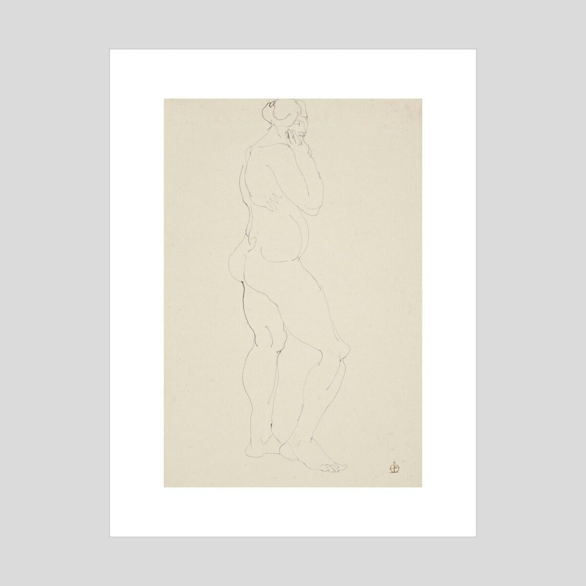 Henri Gaudier-Brzeska Standing female nude Print