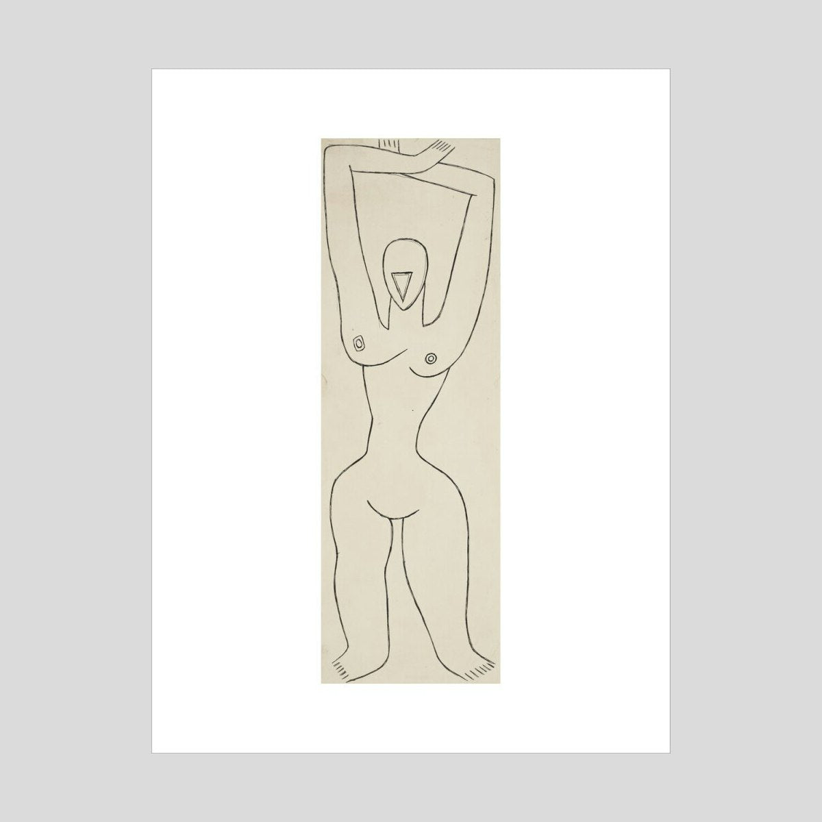 Henri Gaudier-Brzeska Female nude Print