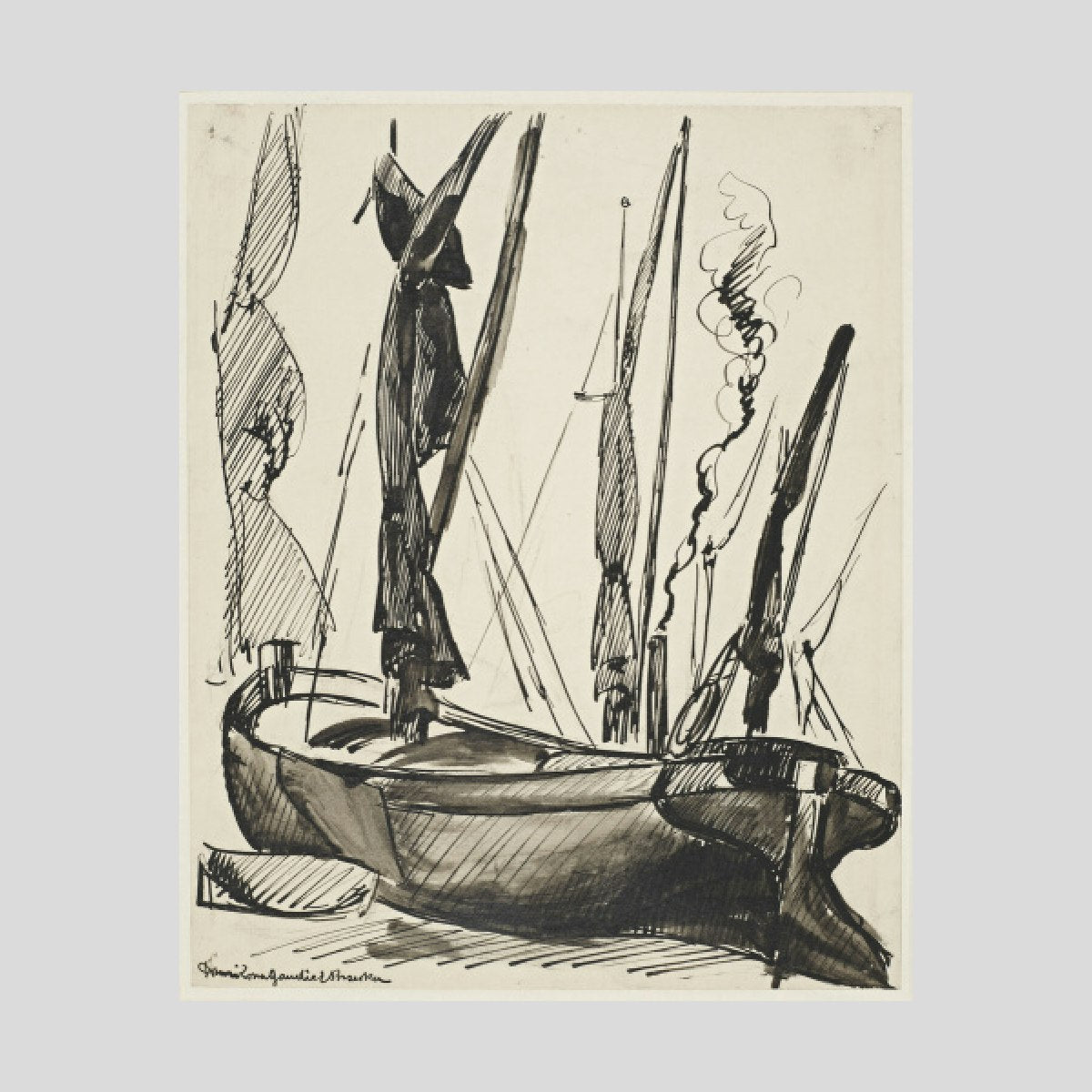 Henri Gaudier-Brzeska Boats Print