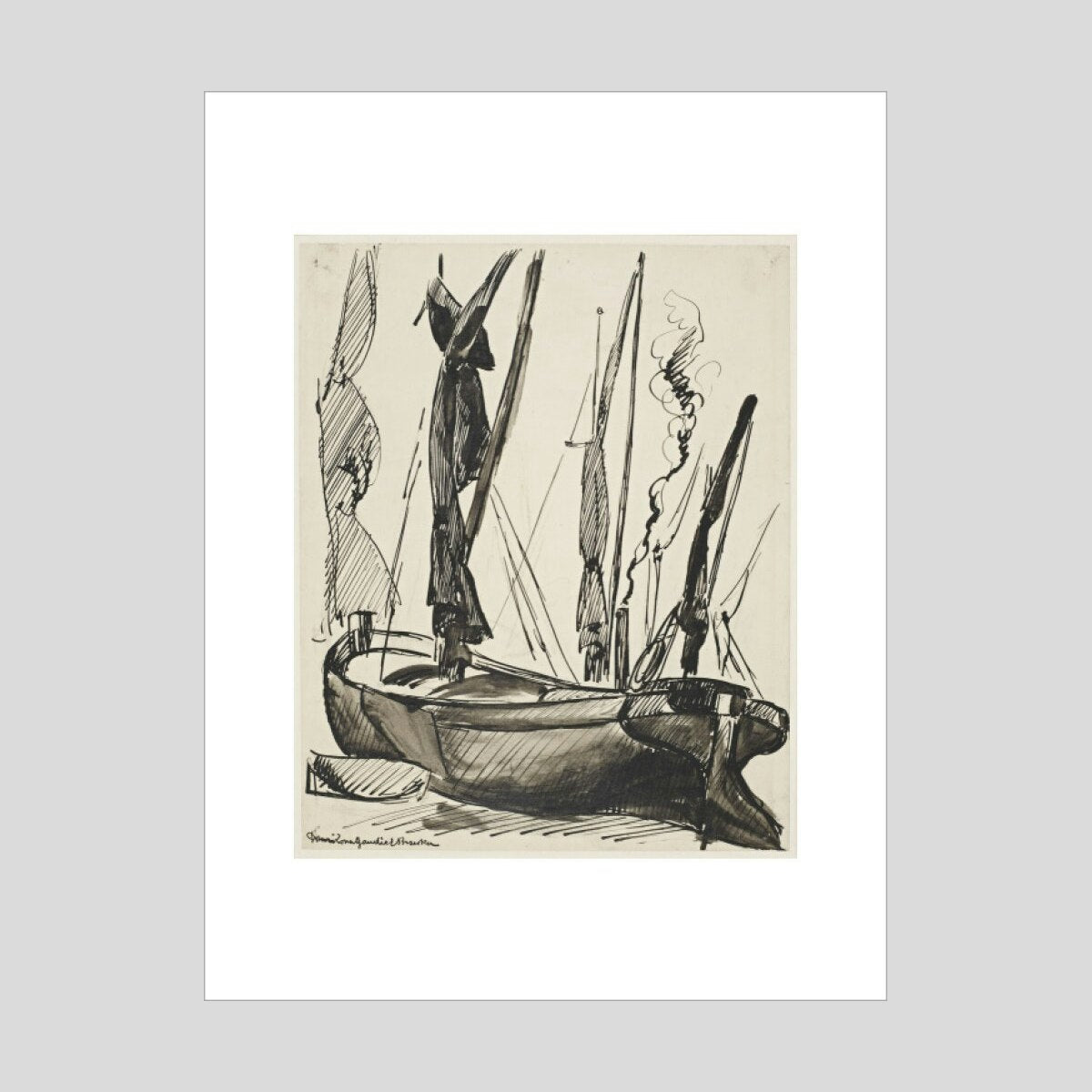 Henri Gaudier-Brzeska Boats Print