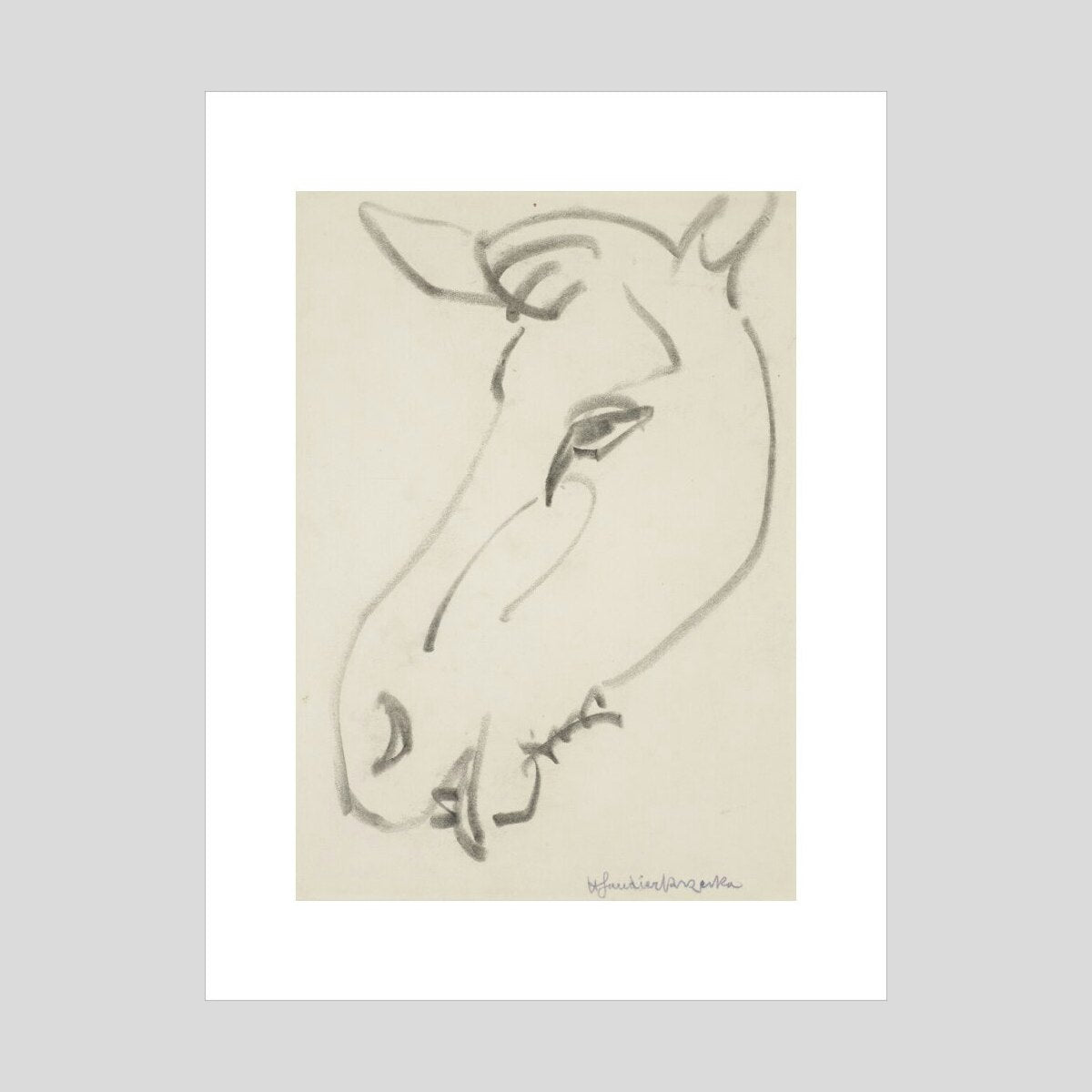 Henri Gaudier-Brzeska Head of a horse Print