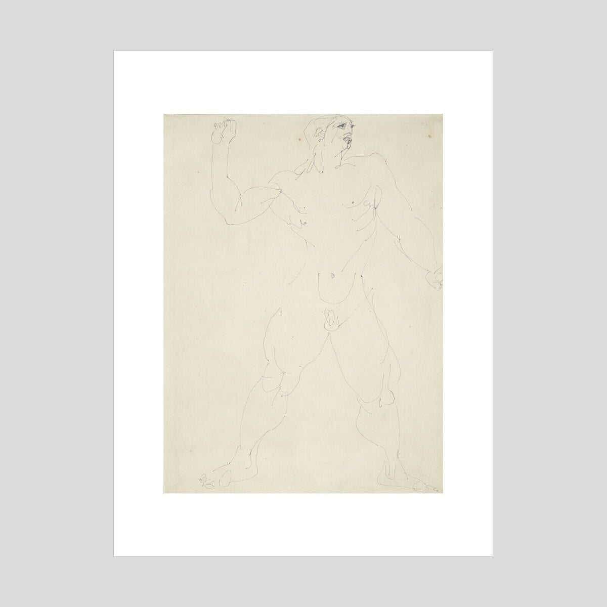 Henri Gaudier-Brzeska Large male nude Print