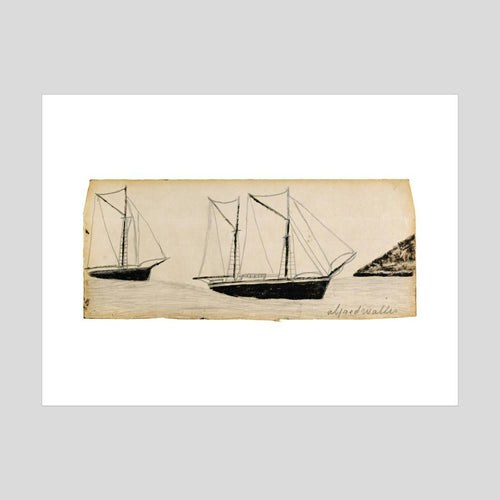 Alfred Wallis Two sailing ships Print