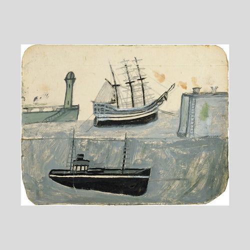Alfred Wallis Ships in harbour Print