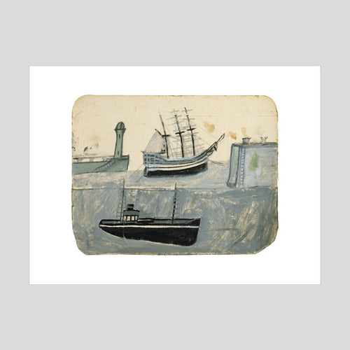 Alfred Wallis Ships in harbour Print