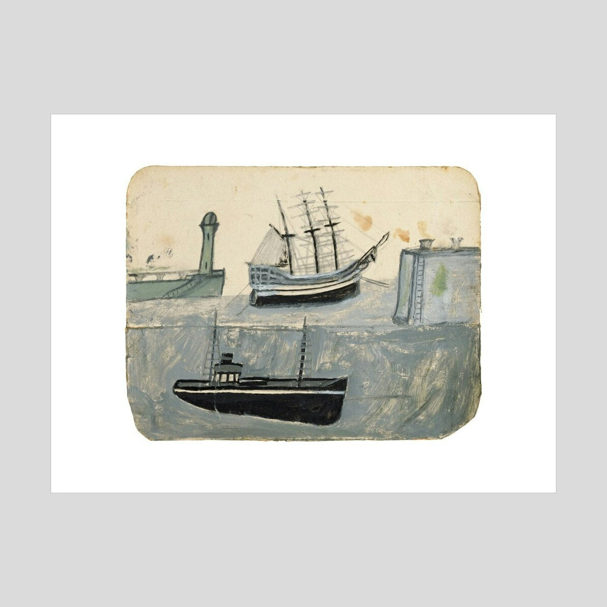 Alfred Wallis Ships in harbour Print