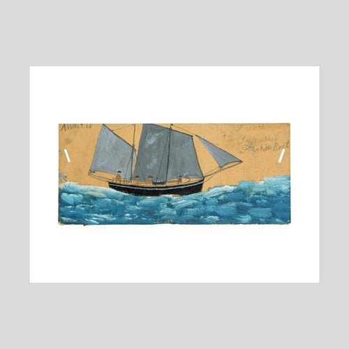 Alfred Wallis French lugsail fishing boat Print
