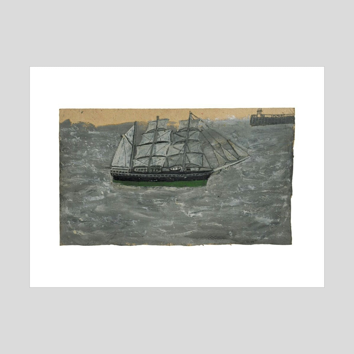 Alfred Wallis Grey three-master Print