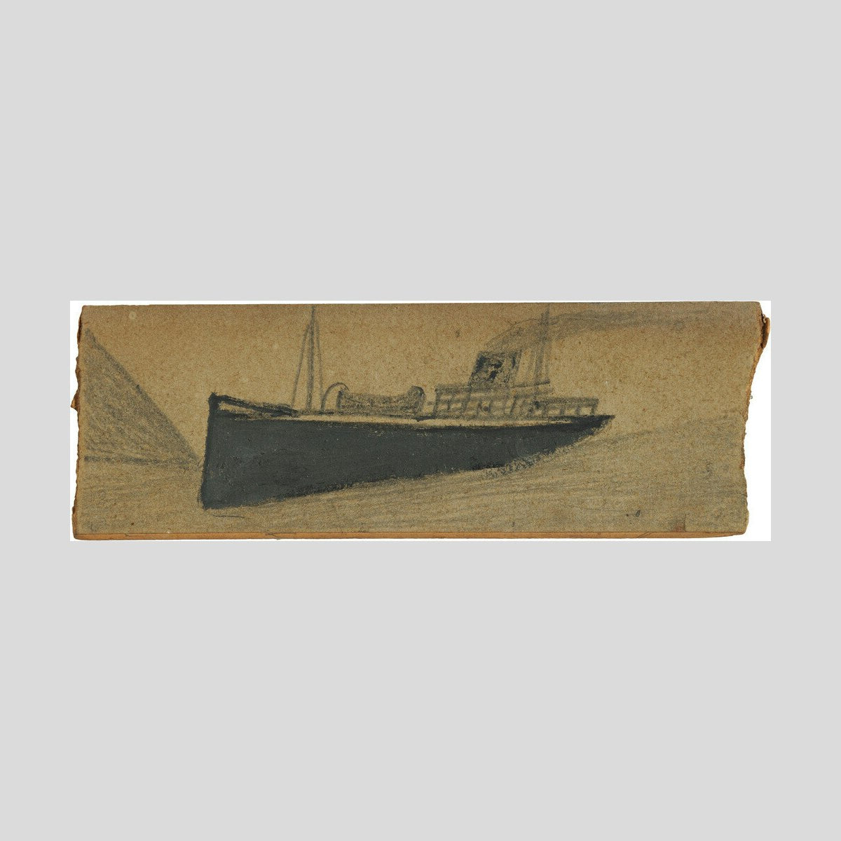 Alfred Wallis Grey steam boat Print