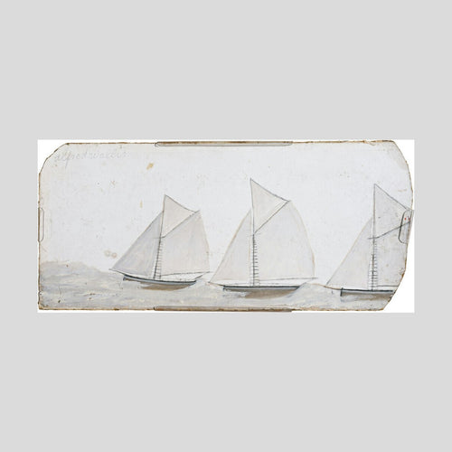 Alfred Wallis Three sailing boats in a line Print