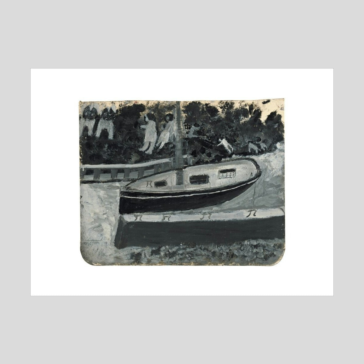 Alfred Wallis Ship people and animals Print