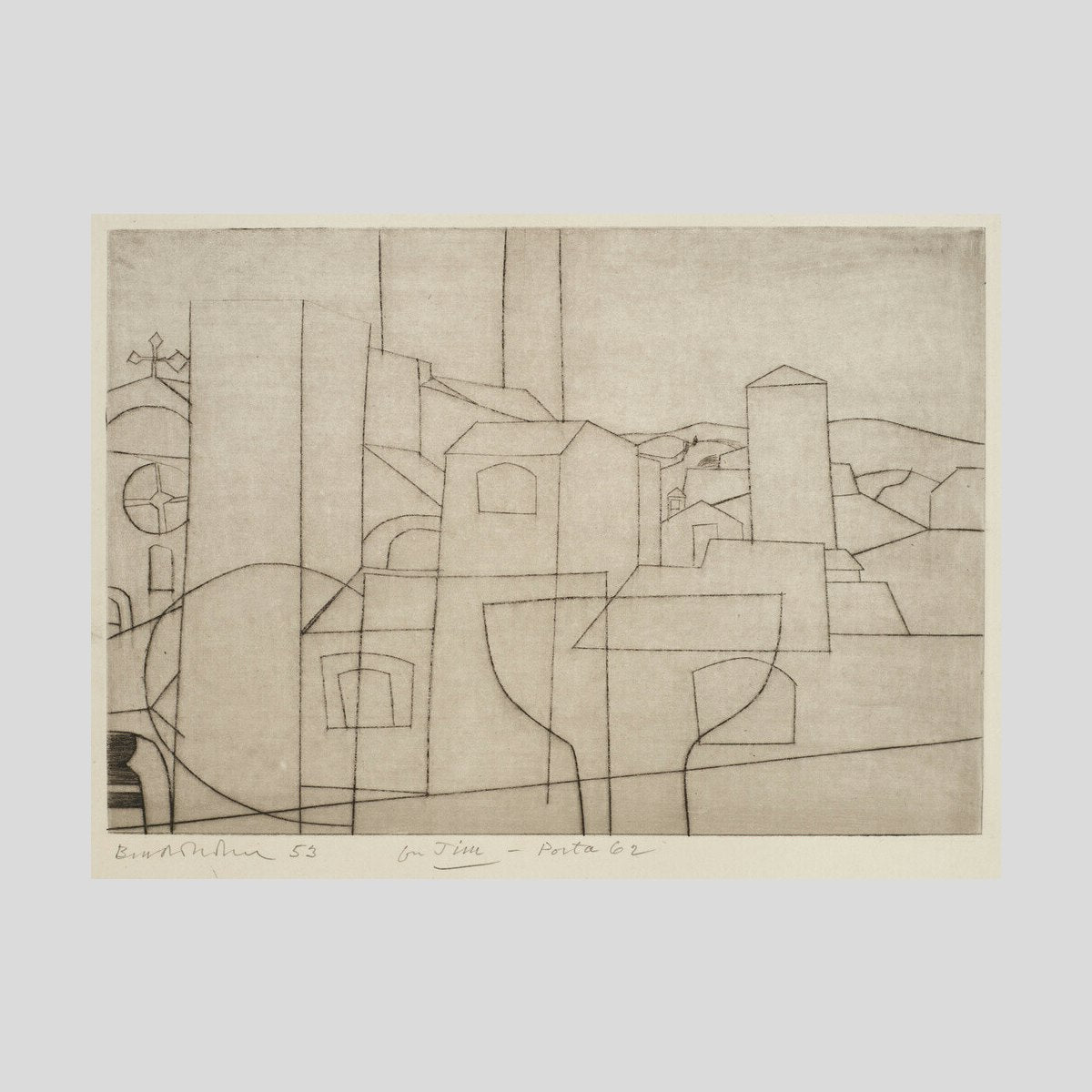 Ben Nicholson Porta - San Gimignano Print