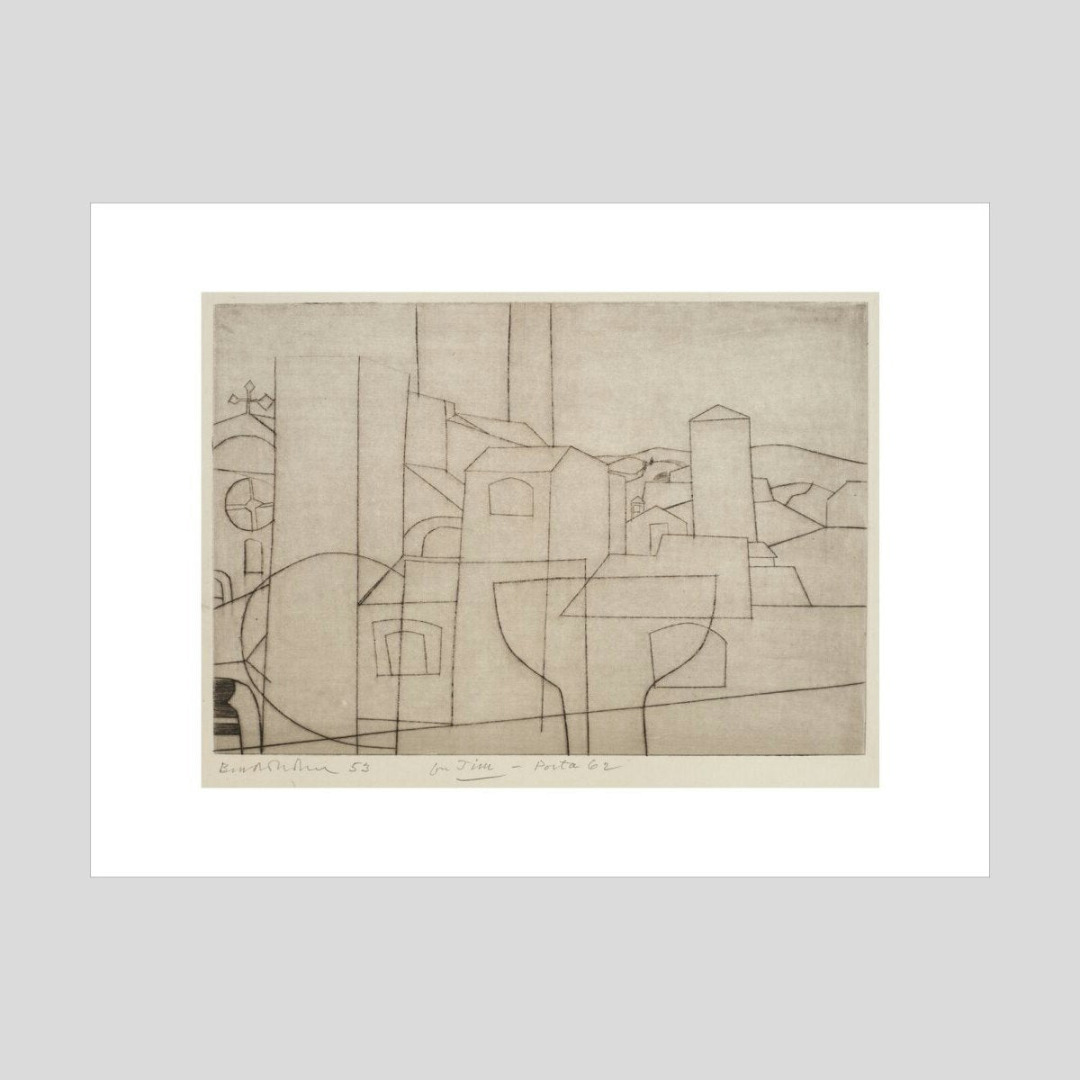 Ben Nicholson Porta - San Gimignano Print