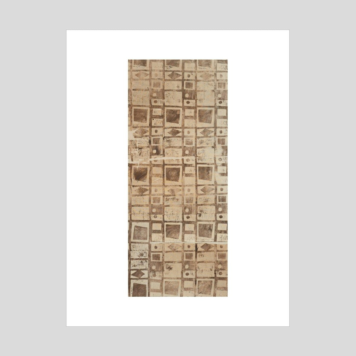 Ben Nicholson Design (brown with little squares) Print