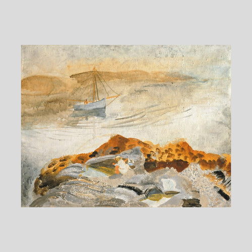 Winifred Nicholson Seascape with Dinghy (or Seascape with Two Boats) Print
