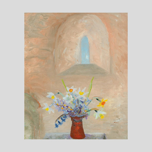 Winifred Nicholson Daffodils and Hyacinths in a Norman Window Print