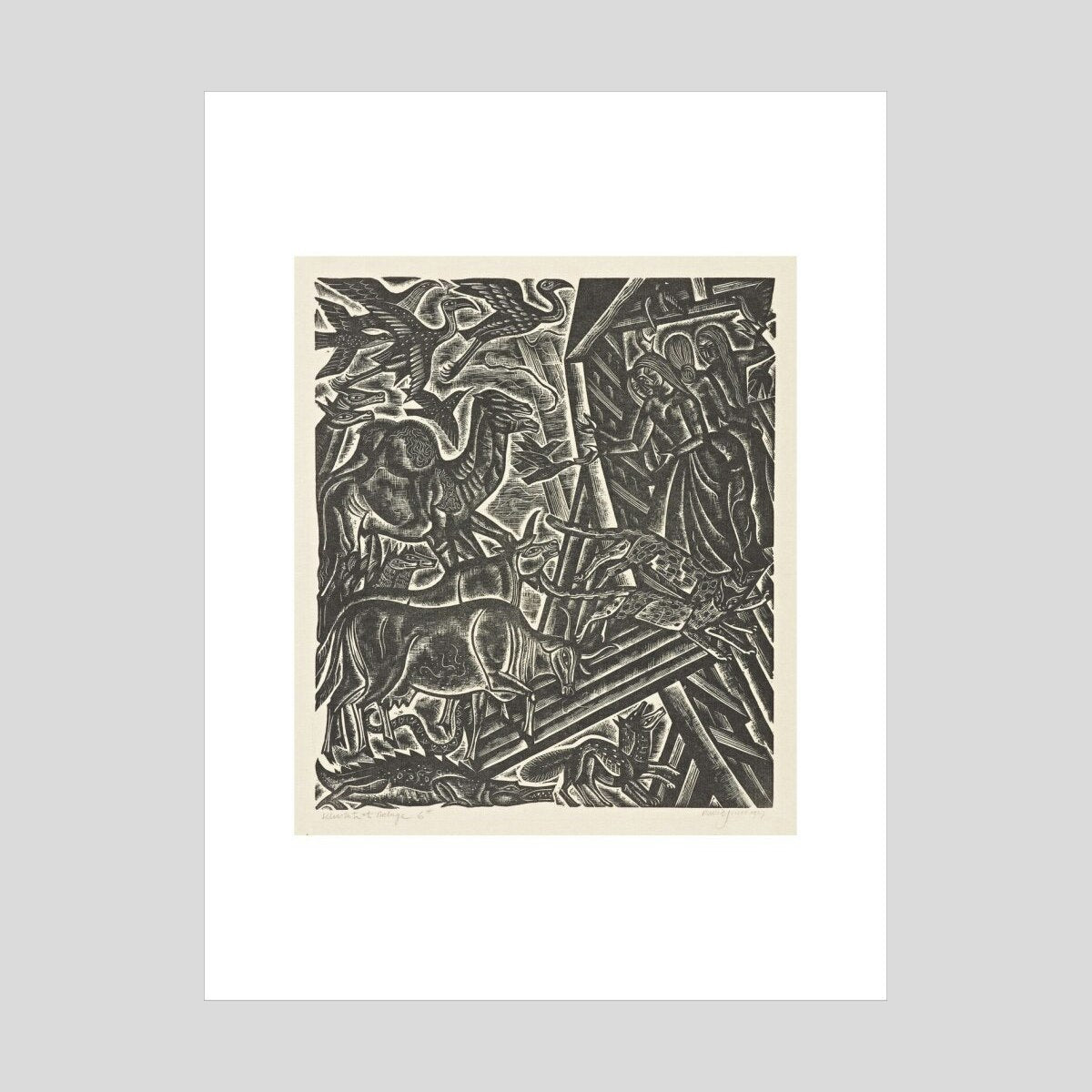 David Jones The Deluge (6): The Entry into the Ark Print