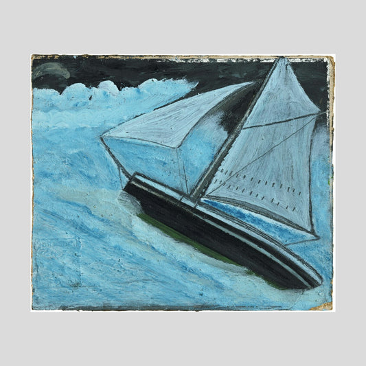 Alfred Wallis Small boat in a rough sea Print