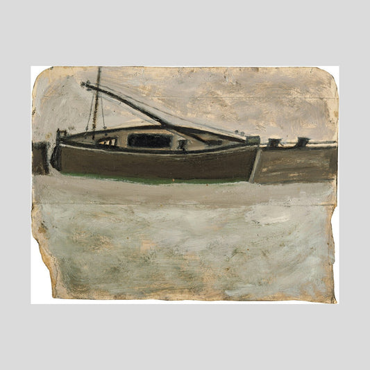 Alfred Wallis Fishing boat with mast stepped Print