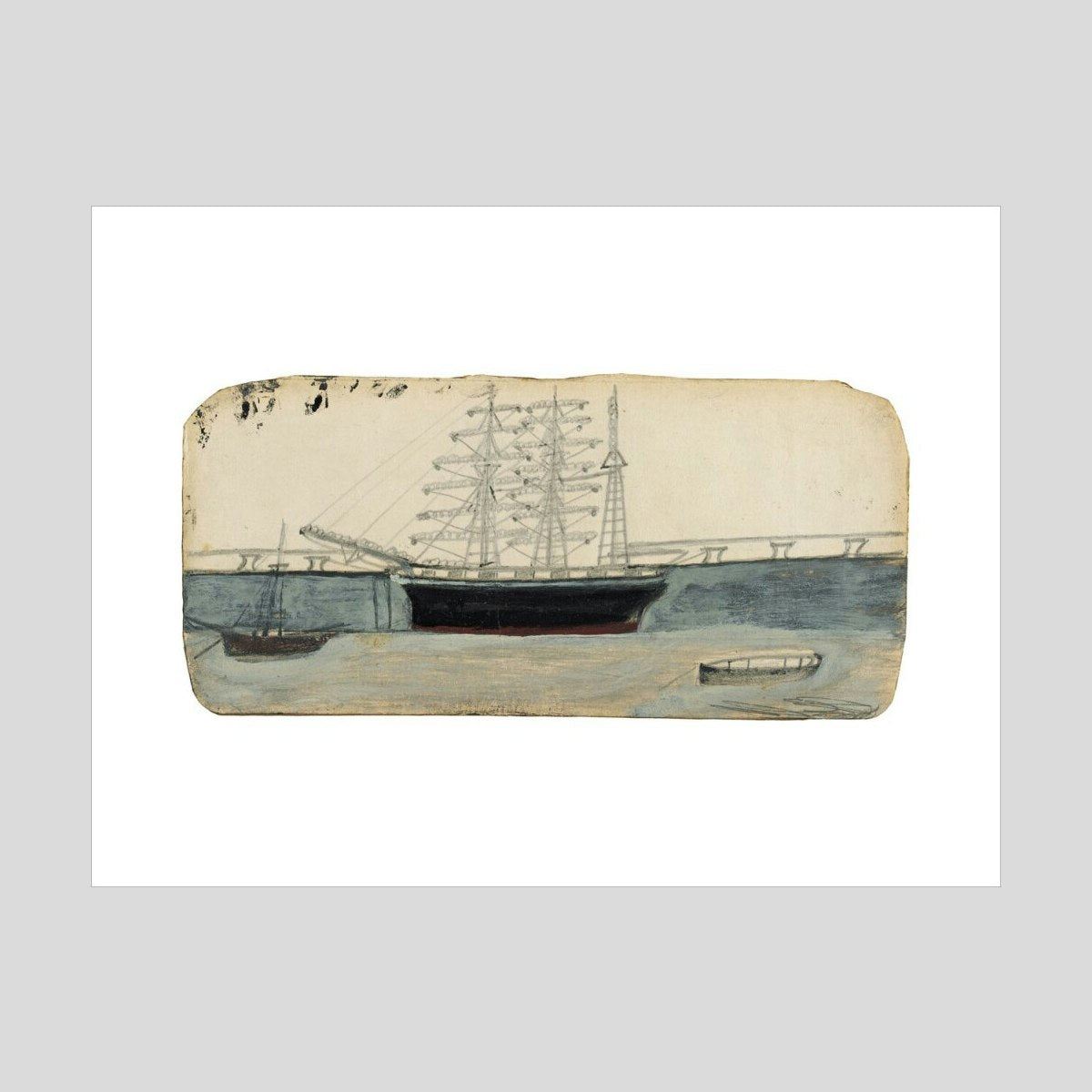 Alfred Wallis Three-masted ship Print