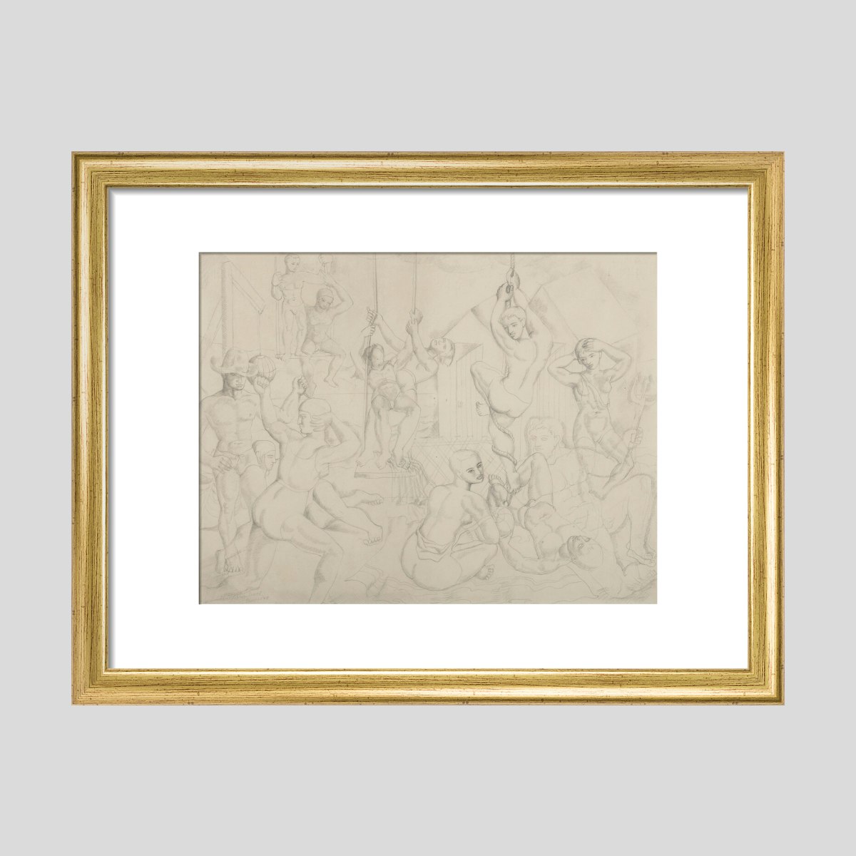 The Playground (art print, small, gold)