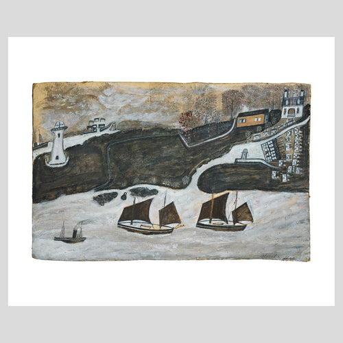 Art Angels Publishing Alfred Wallis Two Ships and Steamer Greetings Card (AD1884) 1
