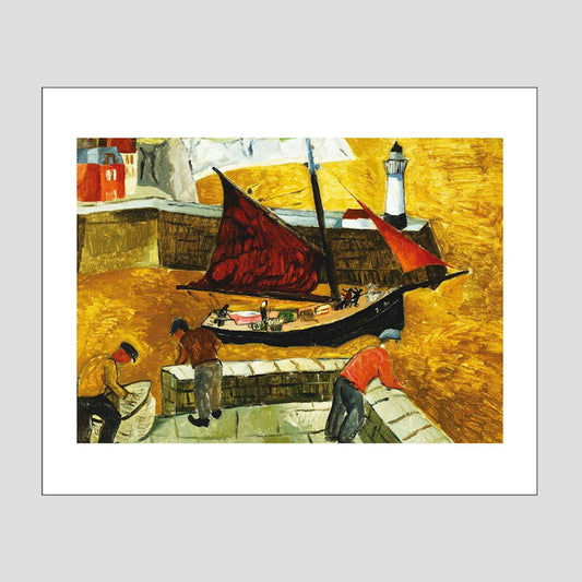 Art Angels Publishing Christopher Wood Mousehole Cornwall  Greetings Card (WD3038) 1