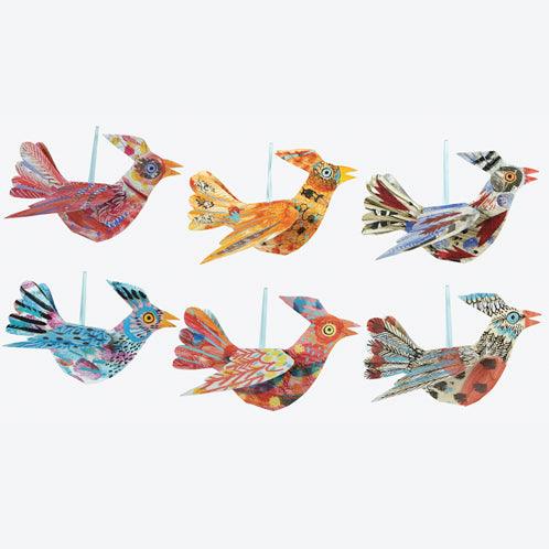 Art Angels Publishing Mark Hearld Flock II Hanging Bird Greetings Card (Single) 1