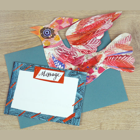 Art Angels Publishing Mark Hearld Flock II Hanging Bird Greetings Card (Single) 2