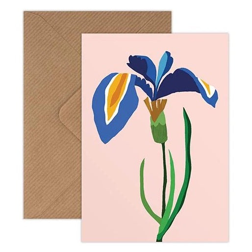 Brie Harrison Iris Mini Greetings Card