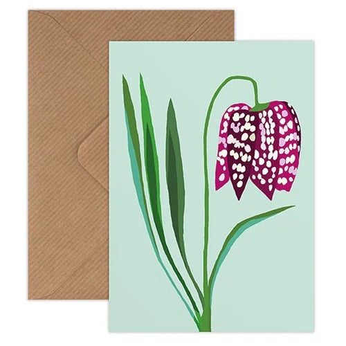 Brie Harrison Fritillaria Mini Greetings Card
