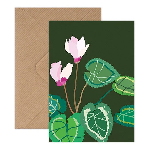 Brie Harrison Cyclamen Mini Greetings Card