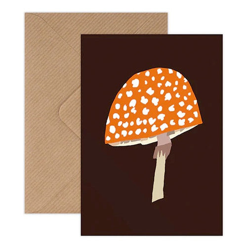 Brie Harrison Mushroom Mini Greetings Card