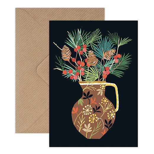 Brie Harrison Brie Harrison Berries & Fir Greetings Card 1