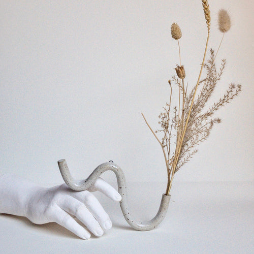 Studio Janneke Hanging Tube Vase with Dried Flower Posy