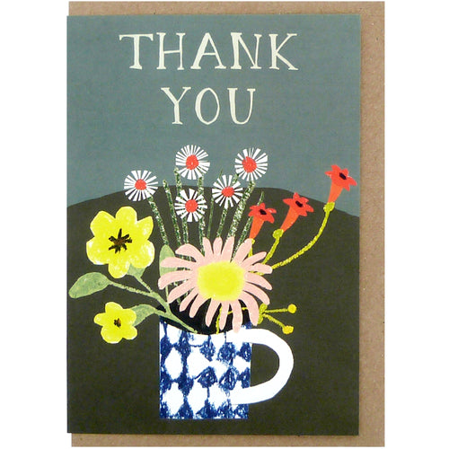Hadley Paper Goods Hadley Floral Thank You Greetings Card 1