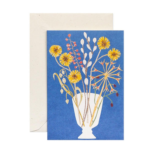 Hadley Paper Goods Hadley Glass Vase Greetings Card 1