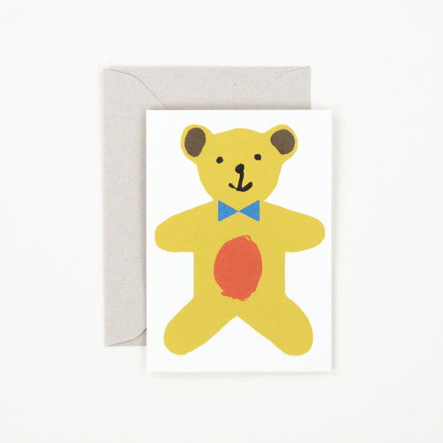 Hadley Paper Goods Hadley Little Teddy Bear Mini Greetings Card 1