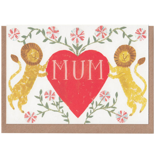 Hadley Paper Goods Hadley Mum Lion Heart Greetings Card 1