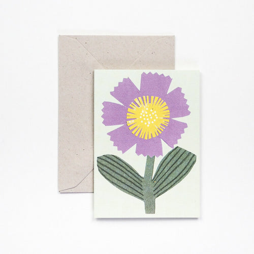 Hadley Paper Goods Hadley Purple Flower Mini Greetings Card 1