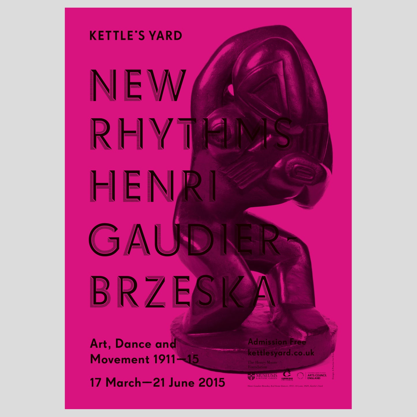 Kettles Yard Henri Gaudier-Brzeska New Rhythms A3 Exhibition Poster 1
