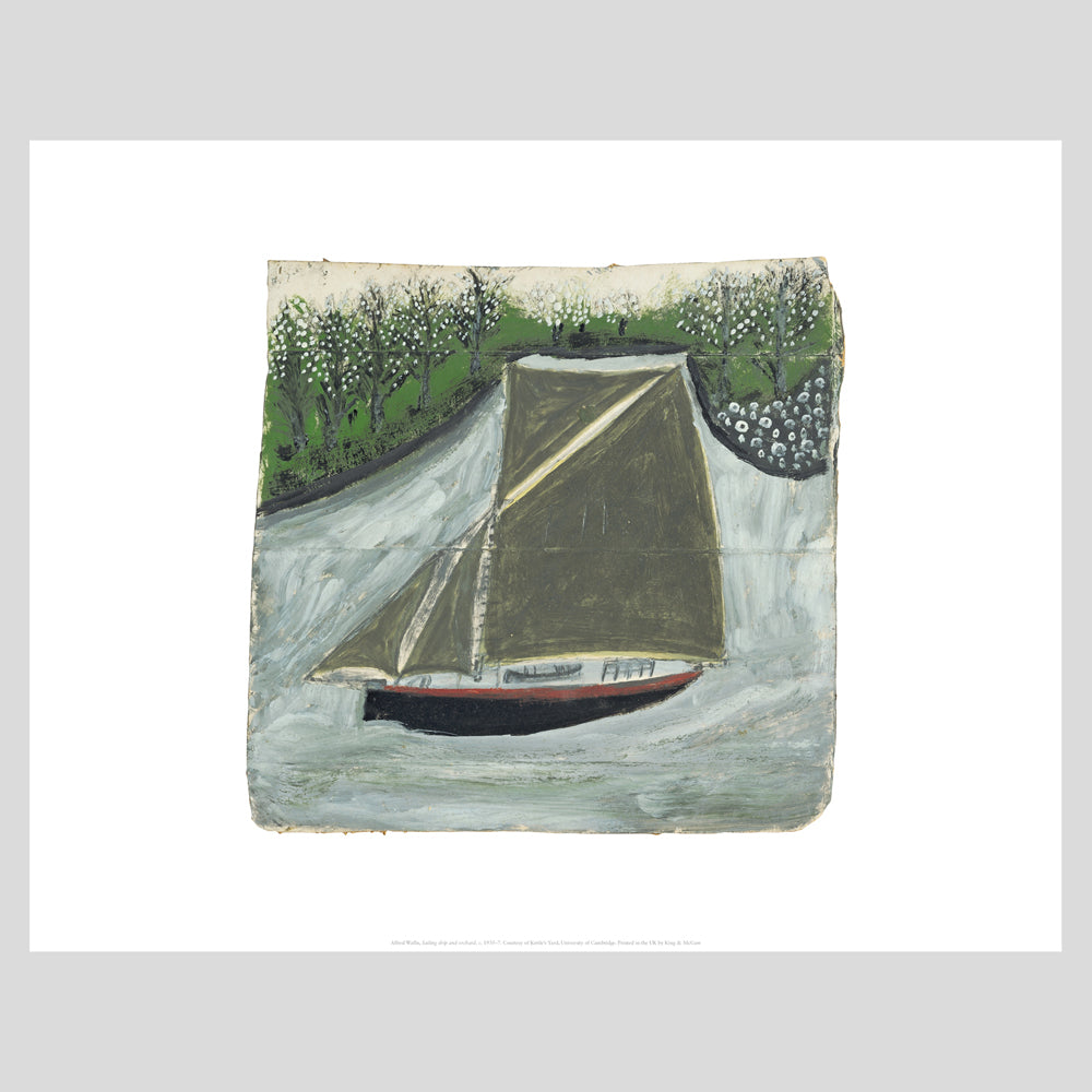King and McGaw Alfred Wallis Sailing Ship & Orchard Unframed Mini Print 1
