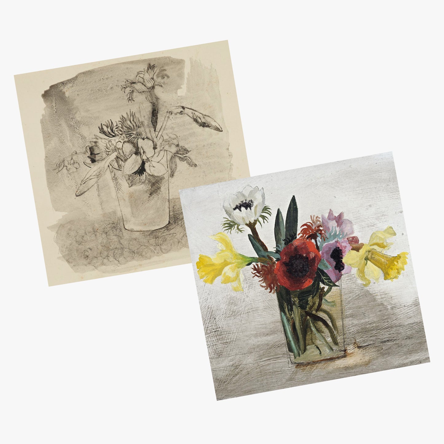 King and McGaw Christopher Wood Flowers Greetings Cards Set of 8 2