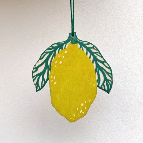 Little Enn Lemon Wooden Hanging Decoration