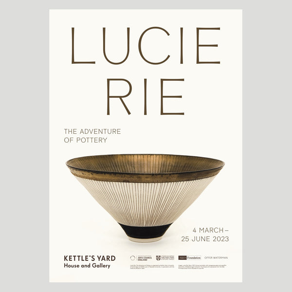 Lucie Rie The Adventure of Pottery A3 Exhibition Poster Kettle's Yard