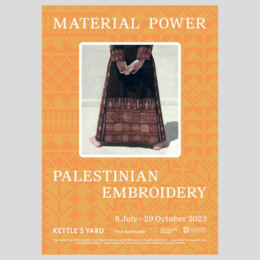 Material Power: Palestinian Embroidery A4 Exhibition Poster