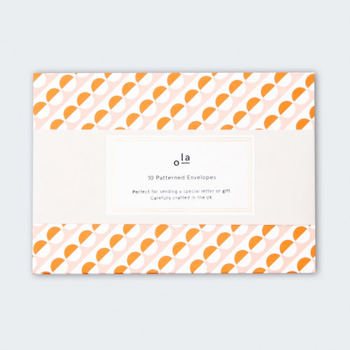 Ola Pack of 10 Patterned Envelopes