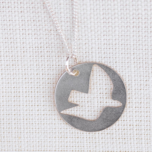 Pivot Alle's Dove  Recycled Silver Pendant Necklace